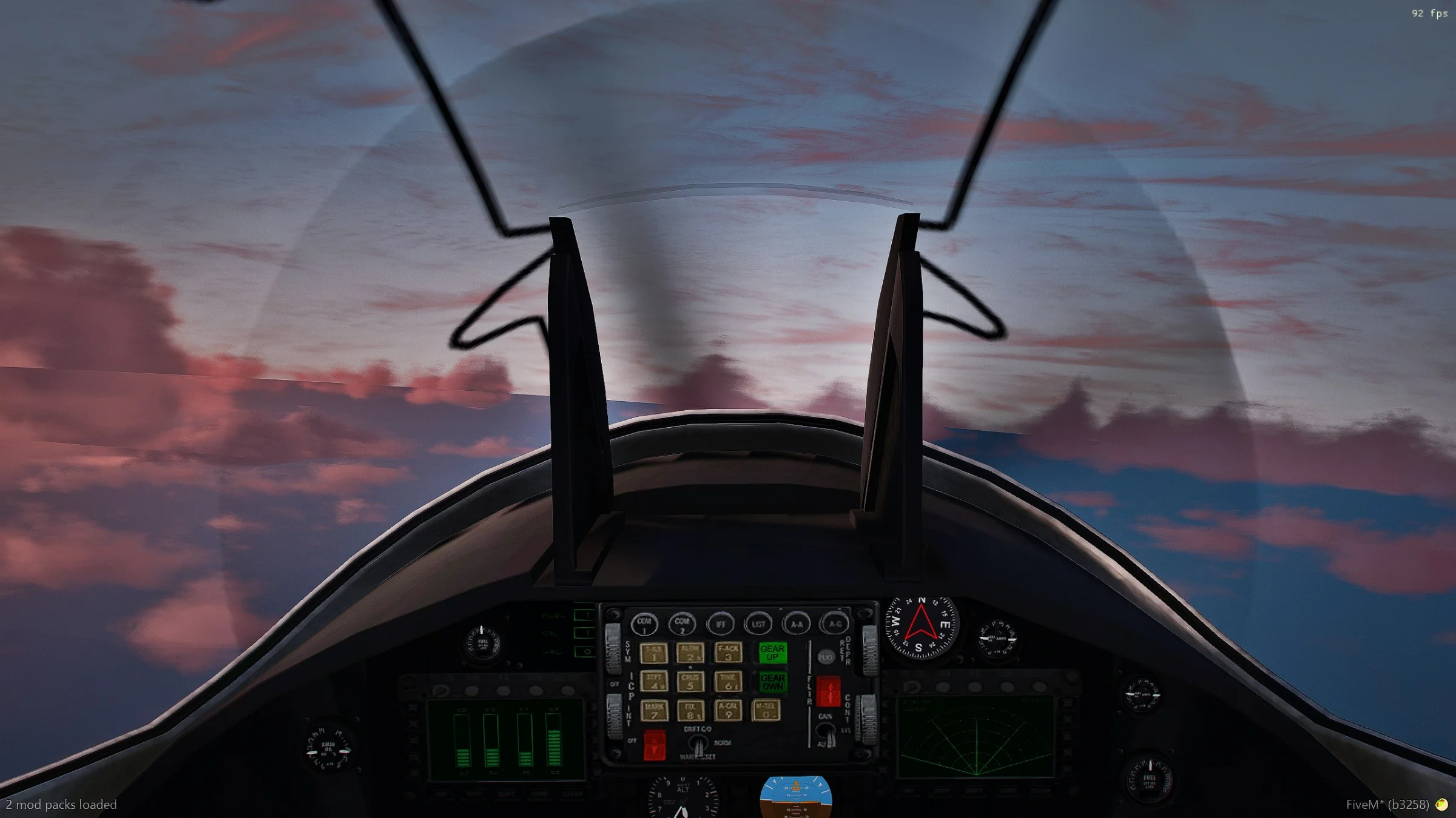 Blick aus dem Cockpit